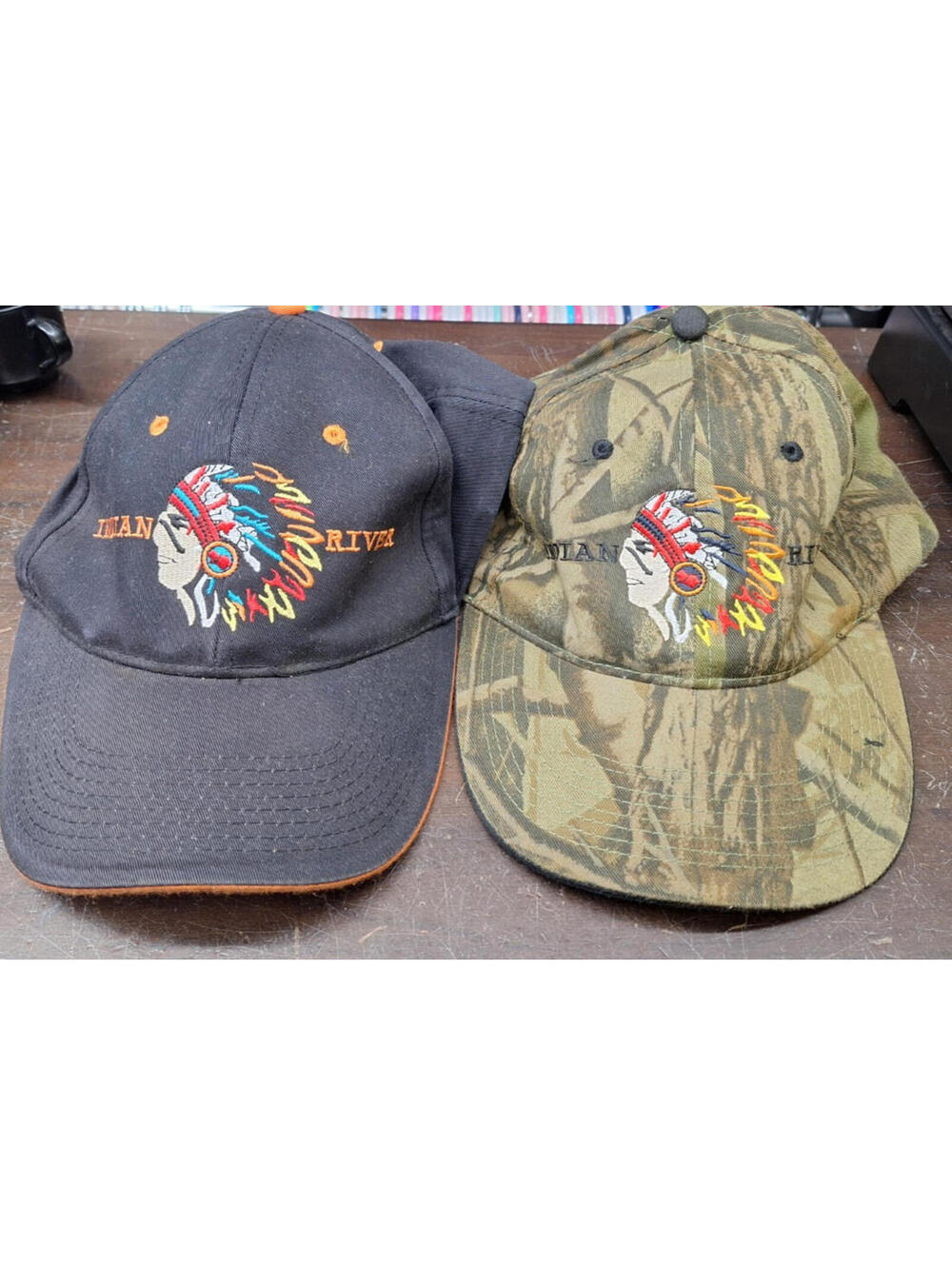 2 Indian River Trucking Hats Cap Hat Driver Camouflage